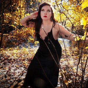 Sincerely Jules black lace and satin slip dress maxi full length